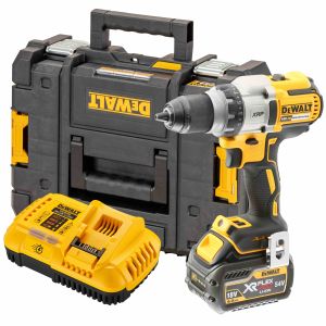 Аккумуляторная дрель-шуруповерт DEWALT DCD991X1, 18 В, 2000 об/мин, с АКБ 9 Ач и ЗУ, в кейсе TSTAK (DCD991X1-QW)