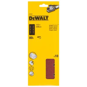 Шлифлисты перфорированные DEWALT DT8551, 115 x 228 мм, 80G, 10 шт.