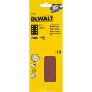 Шлифлисты перфорированные DEWALT DT8624, 93 x 190 мм, 240G, 10 шт.