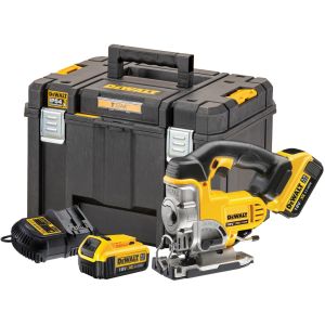 Аккумуляторный лобзик DEWALT DCS331M2, 18 В, 3000 ход/мин, 26 мм, с 2 АКБ 4 Ач и ЗУ, в кейсе TSTAK (DCS331M2-QW)