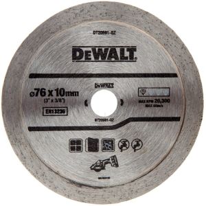 Алмазный отрезной диск DEWALT DT20591, по керамике, 76х10 мм (DT20591-QZ)