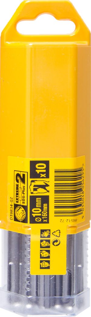 Бур DEWALT EXTREME DT9834, SDS-Plus, 10 x 160 x 100, 10 шт.