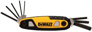 Набор дюймовых шестигранных ключей DEWALT DWHT70262M, 3/32"-1/4", 8 шт.