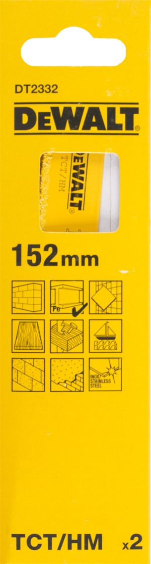 Полотно DEWALT DT2332, с карбид-вольфрамовой крошкой для сабельной пилы 152 мм