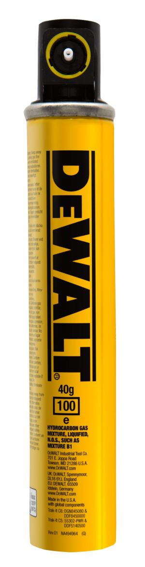 Газовый баллон DEWALT, для газового нейлера DGN845, DDF8450000