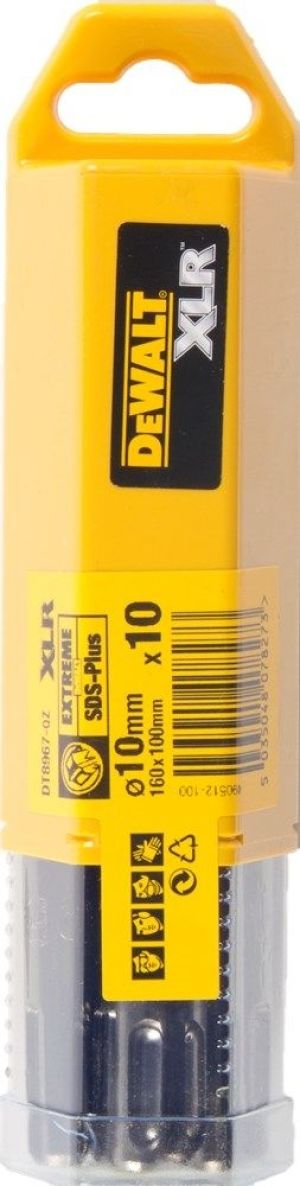 Бур DEWALT XLR DT8967, SDS-Plus, 10 x 160 x 100 мм, 10 шт.