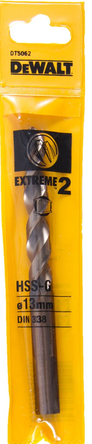 Сверло DEWALT EXTREME 2 DT5062, по металлу HSS-G, 13 x 151 x 98 мм