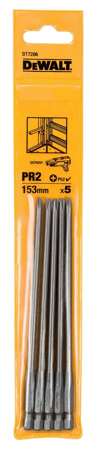 Бита DEWALT DT7206, PR2, 153 мм, 5 шт. (DT7206-QZ)