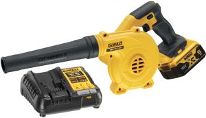Аккумуляторная воздуходувка DEWALT DCV100P1, 18 В, 168 м³/ч, с АКБ 5 Ач и ЗУ (DCV100P1-XJ)