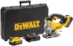 Аккумуляторный лобзик DEWALT DCS331M2, 18 В, 3000 ход/мин, 26 мм, с 2 АКБ 4 Ач и ЗУ, в кейсе (DCS331M2-QW)