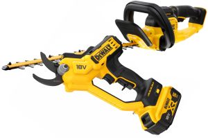 Аккумуляторный набор садовой техники DEWALT, 18 В: кусторез DCM563 + секатор DCMPP568, с АКБ 5 Ач и ЗУ