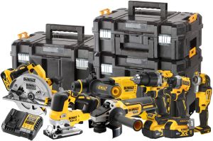 Аккумуляторный набор DEWALT DCK706P3T, 18 В: 7 инструментов, с 3 АКБ 5 Ач и ЗУ, в 3 кейсах TSTAK (DCK706P3T-QW)