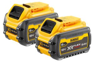 Аккумулятор DEWALT FLEXVOLT DCB546, Li-Ion, 18/54 В, 6/2 Ач, 2 шт. (DCB546T2-XJ)