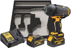 Аккумуляторный гайковерт DEWALT DCF900P2G, 18 В, 1898 Нм, 2200 уд/мин, с 2 АКБ 5 Ач и ЗУ, в чехле (DCF900P2G-QW)