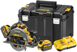 Аккумуляторная дисковая пила DEWALT DCS579X2, 54 В, 190 мм, 5800 об/мин, с 2 АКБ 3 Ач и ЗУ, в кейсе TSTAK (DCS579X2-QW)
