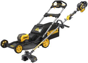 Аккумуляторный набор садовой техники DEWALT, 54 В: газонокосилка DCMWP500 + триммер DCM571, без АКБ и ЗУ