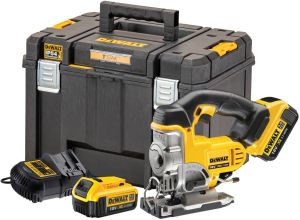Аккумуляторный лобзик DEWALT DCS331M2, 18 В, 3000 ход/мин, 26 мм, с 2 АКБ 4 Ач и ЗУ, в кейсе TSTAK (DCS331M2-QW)