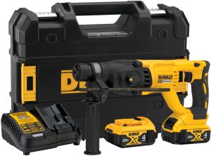 Аккумуляторный перфоратор DEWALT DCH133M2, 20 В, 2.6 Дж, 5500 уд/мин, с 2 АКБ 4 Ач и ЗУ, в кейсе TSTAK (DCH133M2-A9)