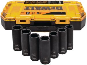 Набор торцевых головок DEWALT McLaren Limited Edition DT70905, 1/2", 17-24 мм, 7 шт., в кейсе (DT70905-QZ)