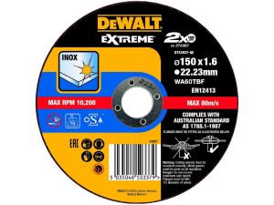 Круг отрезной по металлу EXTREME 150x22.2x1.6мм тип 41 DEWALT DT43937