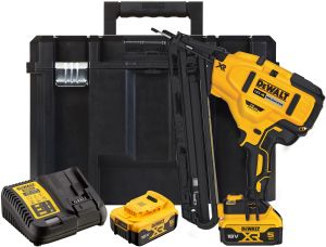 Аккумуляторный гвоздезабивной пистолет DEWALT DCN650P2, 18 В, 48 Дж, с 2 АКБ 5 Ач и ЗУ, в кейсе TSTAK (DCN650P2-QW)