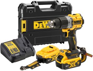 Ударная дрель-шуруповерт DEWALT DCD805P2LRT, 18 В, 2000 об/мин, 34000 уд/мин, с 2 АКБ 5 Ач и ЗУ, в кейсе TSTAK (DCD805P2LRT-QW)