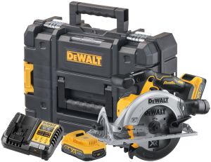 Аккумуляторная дисковая пила DEWALT DCS565S2T, 18 В, 165 мм, 4950 об/мин, с 2 АКБ 3.5 Ач и ЗУ, в кейсе TSTAK (DCS565S2T-QW)