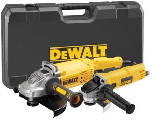 Набор угловых шлифмашин DEWALT DWE492TWIN2: DWE492, 2200 Вт, 230 мм + DWE4157, 900 Вт, 125 мм, в кейсе (DWE492TWIN2-QS)
