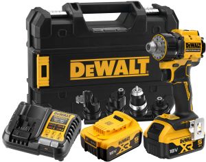 Аккумуляторная дрель-шуруповерт DEWALT DCD803P2T, 18 В, 1650 об/мин, с комплектом насадок, 2 АКБ 5 Ач и ЗУ, в кейсе TSTAK