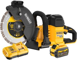 Аккумуляторная отрезная машина DEWALT DCS691X2, 54 В, 230 мм, 6600 об/мин, с 2 АКБ 3 Ач и ЗУ (DCS691X2-QW)
