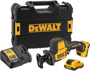 Аккумуляторная сабельная пила DEWALT DCS312D2, 12 В, 2800 ход/мин, 16 мм, с 2 АКБ 2 Ач и ЗУ, в кейсе TSTAK (DCS312D2-QW)