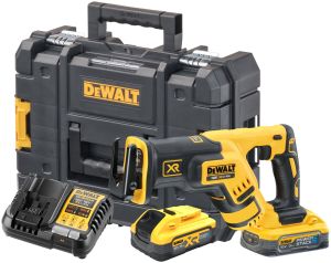Аккумуляторная сабельная пила DEWALT DCS367H2T, 18 В, 2900 ход/мин, 28.6 мм, с 2 АКБ 5 Ач и ЗУ, в кейсе TSTAK (DCS367H2T-QW)