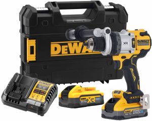 Ударная дрель-шуруповерт DEWALT DCD1007H2T, 18 В, 2250 об/мин, 38250 уд/мин, с 2 АКБ 5 Ач и ЗУ, в кейсе TSTAK (DCD1007H2T-QW)