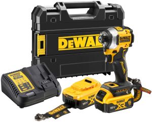 Аккумуляторный шуруповерт DEWALT DCF850P2LRT, 18 В, 206 Нм, 3800 уд/мин, с 2 АКБ 5 Ач и ЗУ, в кейсе TSTAK (DCF850P2LRT-QW)