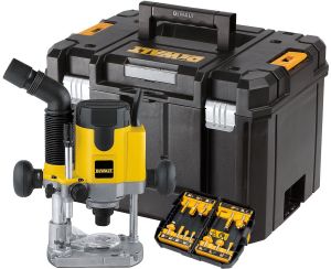 Вертикальный фрезер DEWALT DW621KTX, 1100 Вт, 24000 об/мин, 55 мм, с набором фрез, в кейсе TSTAK (DW621KTX-QS)