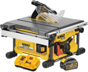 Аккумуляторная дисковая настольная пила DEWALT DCS7485T2, 54 В, 210 мм, 5800 об/мин, с 2 АКБ 2 Ач и ЗУ (DCS7485T2-QW)