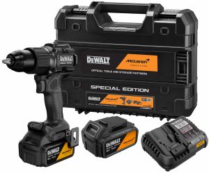 Ударная дрель-шуруповерт DEWALT McLaren Limited Edition DCD86MM2T, 18 В, 2000 об/мин, с 2 АКБ 4 Ач и ЗУ, в кейсе TSTAK