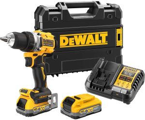 Аккумуляторная дрель-шуруповерт DEWALT DCD800S2T, 18 В, 2000 об/мин, с 2 АКБ 3.5 Ач и ЗУ, в кейсе TSTAK (DCD800S2T-QW)