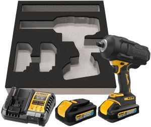 Аккумуляторный гайковерт DEWALT DCF961H2G, 18 В, 2372 Нм, 1890 уд/мин, с 2 АКБ 5 Ач и ЗУ, в чехле (DCF961H2G-QW)