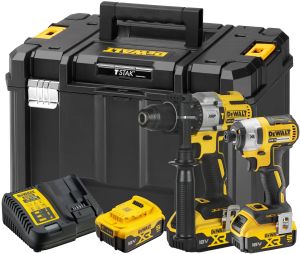 Аккумуляторный набор DEWALT DCK276P3T, 18 В: дрель-шуруповерт DCD796 + шуруповерт DCF887, с 3 АКБ 5 Ач и ЗУ, в кейсе TSTAK