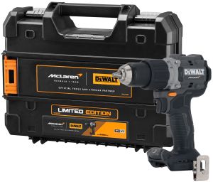 Ударная дрель-шуруповерт DEWALT McLaren Limited Edition DCD85MNT, 18 В, 2000 об/мин, без АКБ и ЗУ, в кейсе TSTAK