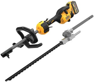 Аккумуляторный набор садовой техники DEWALT, 54 В: привод DCMAS5713 + насадка кусторез-высоторез DCMASPH6, с АКБ 2.5 Ач и ЗУ