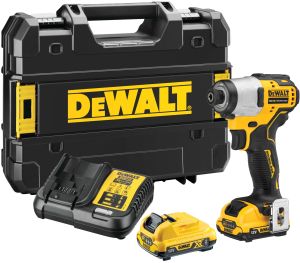 Аккумуляторный шуруповерт DEWALT DCF801D2, 12 В, 163 Нм, 3600 уд/мин, с 2 АКБ 2 Ач и ЗУ, в кейсе TSTAK (DCF801D2-QW)