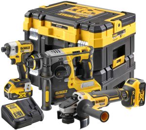 Аккумуляторный набор DEWALT DCK305P3T: шуруповерт DCF887 + перфоратор DCH273 + УШМ DCG405, с 3 АКБ 5 Ач и ЗУ, в 2 кейсах TSTAK