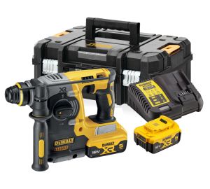 Аккумуляторный перфоратор DEWALT DCH273P2, 18 В, 2.1 Дж, 4600 уд/мин, с 2 АКБ 5 Ач и ЗУ, в кейсе TSTAK (DCH273P2DWST1-70703)