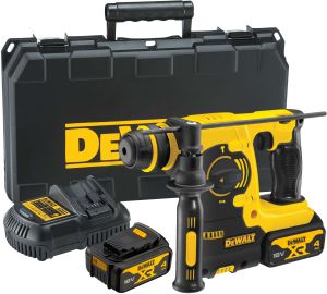 Аккумуляторный перфоратор DEWALT DCH253M2, 18 В, 2.1 Дж, 4500 уд/мин, с 2 АКБ 4 Ач и ЗУ, в кейсе (DCH253M2-QW)