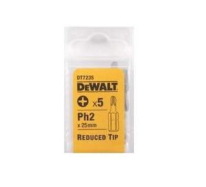 Биты DEWALT DT7235, Ph2 x 25 мм, укороченные, 5 шт.