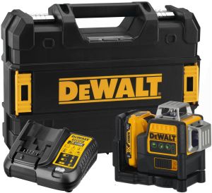 Аккумуляторный лазерный нивелир DEWALT DCE089D1G, 12 В, зеленый луч, 35 м, с АКБ 2 Ач и ЗУ, в кейсе TSTAK (DCE089D1G-QW)