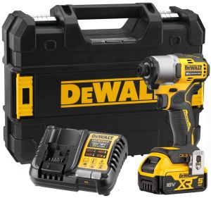 Аккумуляторный шуруповерт DEWALT DCF840P1T, 18 В, 192 Нм, 4200 уд/мин, с АКБ 5 Ач и ЗУ, в кейсе TSTAK (DCF840P1NT-XJ)