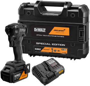 Аккумуляторный шуруповерт DEWALT McLaren Limited Edition DCF86MM1T, 18 В, 205 Нм, 3800 уд/мин, с АКБ 4 Ач и ЗУ, в кейсе TSTAK
